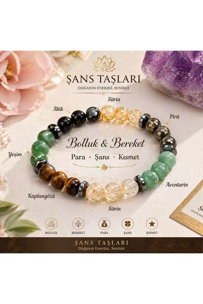 doğaltaşboncukişleri Abundance Blessings Money Luck Charity Bracelet