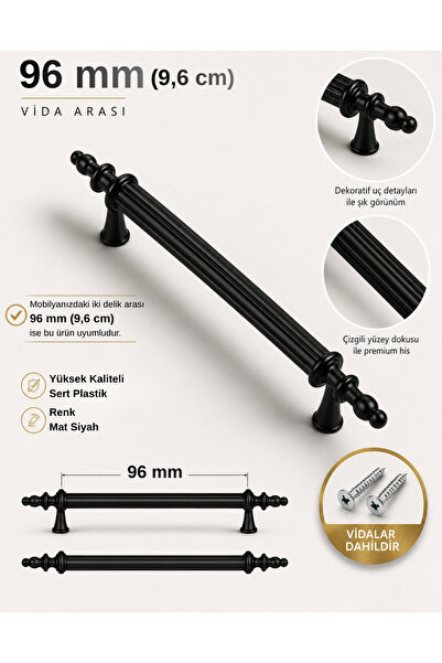 Ulaş Hırdavat 96 Mm Sert Polimer Kulp