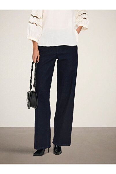 JDY Jeans mit weitem Bein JDYGEGS Hohe Taille Weiter Beinschnitt Jeans