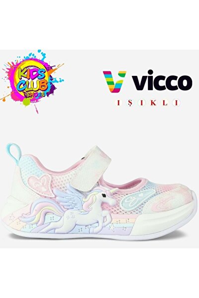 Vicco Maylo Unicorn Işıklı Ortopedik Çocuk Spor Ayakkabı PEMBE
