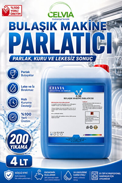 CELVIA Temizlik Bulaşık Makinesi Parlatıcısı 4 Kg