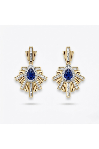 h&b design jewel أقراط بتصميم حجري من لافيرسيرت