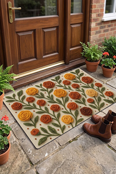 Valerine Life Ψηφιακή εκτύπωση καλωσορίσματος με θέμα τα ροζ κεντημένα τριαντ...