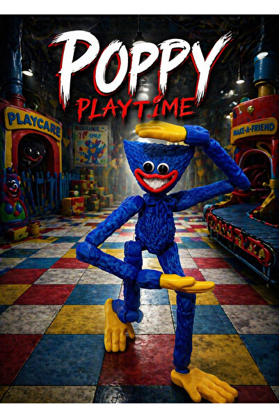 RUBYTAKI Poppy Playtime Mavi Canavar Oyuncak Figürü Hareketli Eklemli Oyuncak...