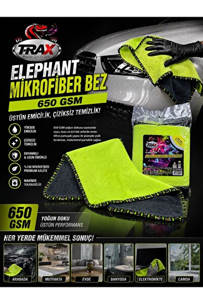 ARACINIZ İÇİN EN İYİSİ T-RAX T-RaX Elephant Mikrofiber Araç Kurulama Bezi 50x...