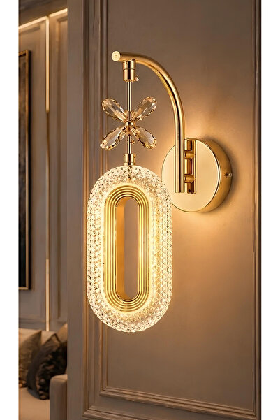 burenze Rachel Pilli Aplik Gold Kaplama Power Led Crystal