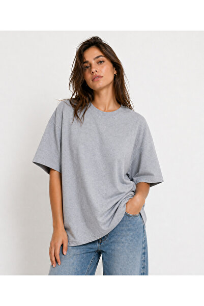 Lizbon Style Γυναικείο μπλουζάκι Oversize 100% βαμβακερό βασικό άνετο T-shirt