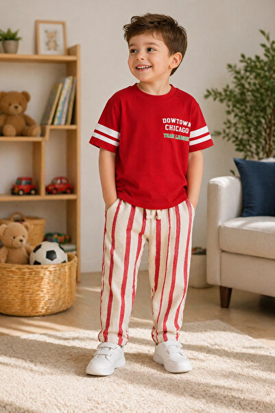 Orca Kids Fashion 2-8 Years Old Chicago Bulls Sweater Jogger Set