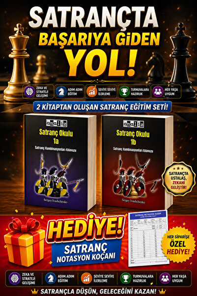 Analiz Yayınları Satranç Okulu 1A-1B Satranç Kombinasyonları Kılavuzu Başlang...