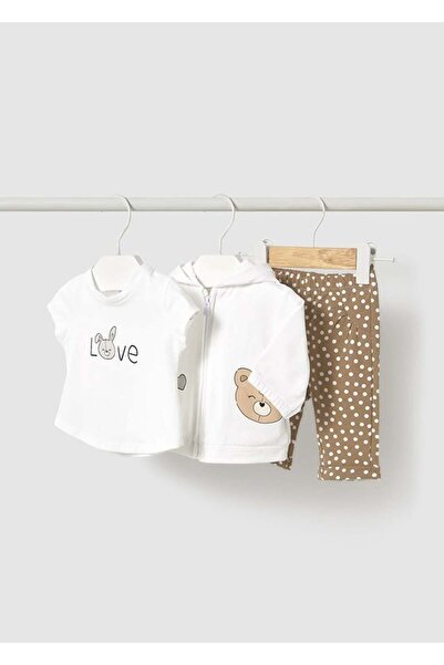 MAYORAL Newborn Girl Hooded 3-Piece Tracksuit Set