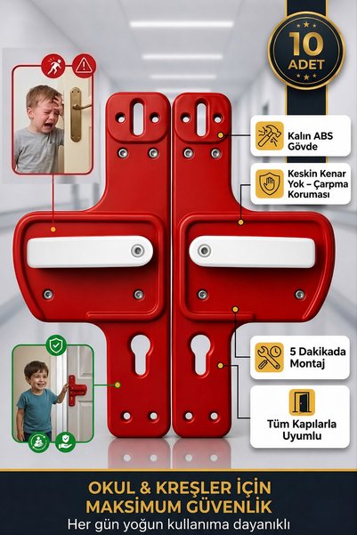 Generic Brand Barrier Gate Handle for Schools, Nurseries, and Educational Facilities |   Child Safe |   Unbreakable |   10-Pack