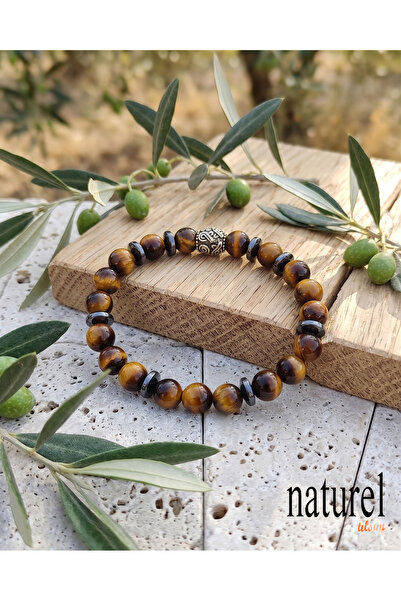 Naturel Tılsım سوار للجنسين من حجر عين النمر الطبيعي الأصلي