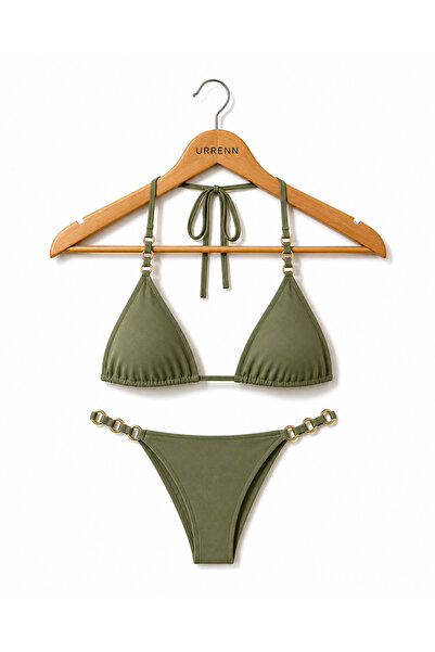 Urrenn Gold Ring Detailed Triangle Bikini Set – Elvyn Gold |   Unassisted, Be...