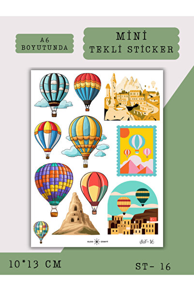 Else Craft Kapadokya Seyahat Temalı Sticker - ST-16 - Ajanda Planlayıcı Bulle...