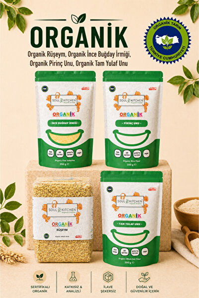 Soul Kitchen Organik Ürünler Organik Sertifikalı Rüşeym Pirinç Unu İnce İrmik...