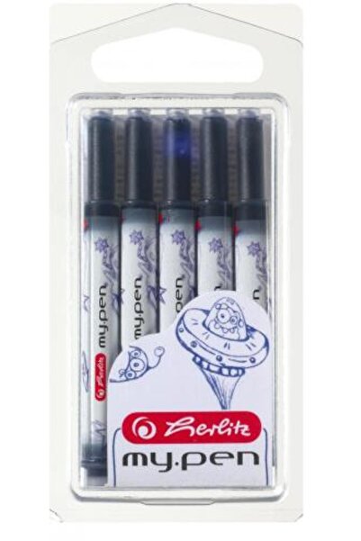 Herlitz Cartușe de cerneală universale My.pen, material plastic, culoare alba...