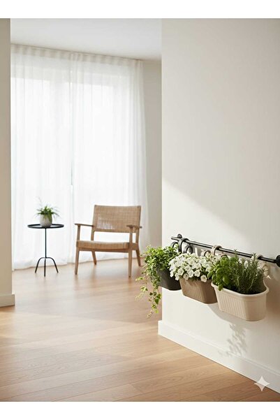 SERİNOVA Bidünya Tombik Saksı Askılı Balkon 6.5 Litre Asorti Olarak Karma Renk