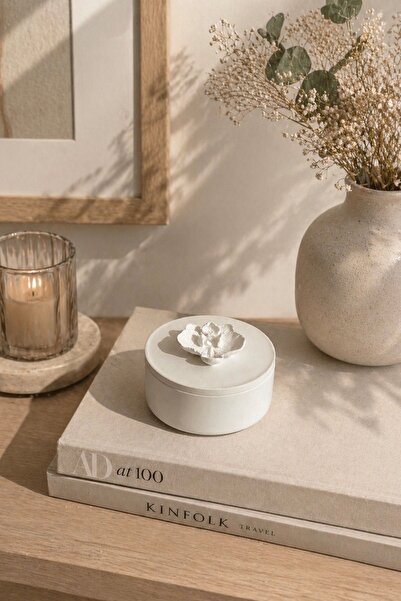 Mandalin Art Studio Διακοσμητικό κουτί με λεπτομέρεια ορχιδέας