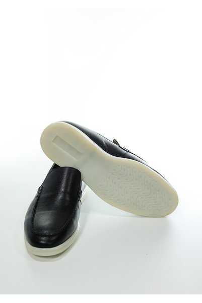 Yeşildaş Men's 100% Genuine Leather Orthopedic Sole Model Laceless Shoes