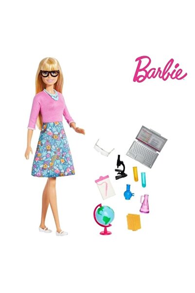 divendi-ro Păpușă Barbie profesoară cu 10 accesorii incluse, vârsta 3+ ani, 2...
