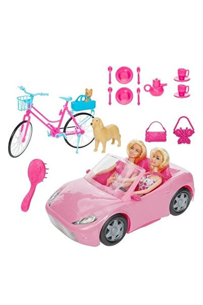 divendi-ro Mașinuță de jucărie decapotabilă, cu 2 păpuși și accesorii incluse...