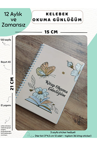 Else Craft 6 Aylık Haftalık Planlayıcı - Kitap Okuma Takip Günlüğüm - Kelebek...
