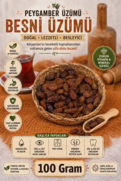 ÜLKÜ KURUYEMİŞ (100 GR) Sarı Besni Üzümü Kurusu Hediyelik Tatlı Atıştırmalık ...