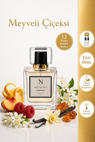 NEFISCENT CARNIVAL Unisex Parfüm 50 ml EDP - Çiçeksi Meyveli-Citrus,Şeftali,A...