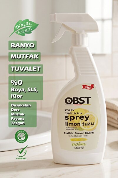 Sprey Limon Tuzu Limon Ferahlığı Mutfak,Banyo,Tuvalet İçin Doğal Temizlik 500 ml