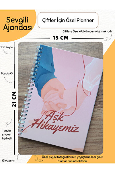 Else Craft Sevgili Ajandası -Çiftler İçin -Özel Planner |Anılarınızı Planlayı...