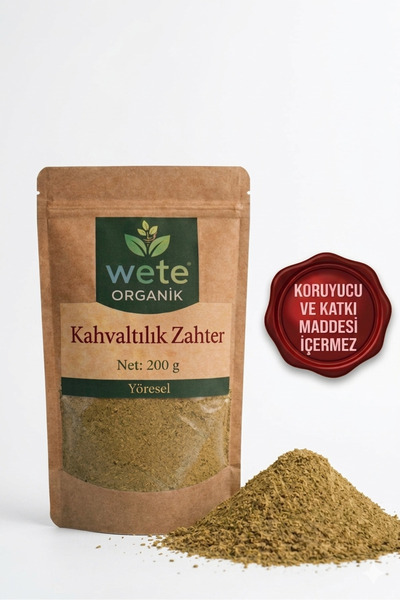 wete organik Ev Yapımı Kahvaltılık Toz Zahter 200 gr Antakya Zahter