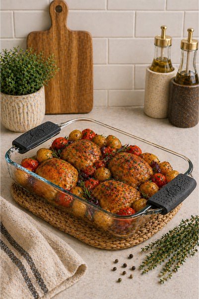 Siliconly Set of 4 Silicone Pot and Pan Handle Holders – Heat Resistant Oven Tray Holder