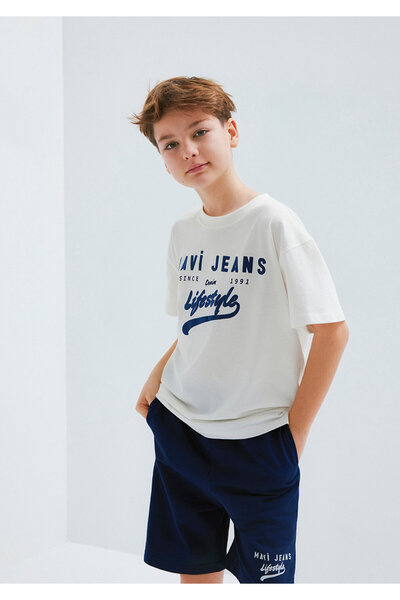 Mavi Ανδρικό μπλουζάκι για αγόρια σε ανοιχτό χρώμα με στάμπα M6610474-70057