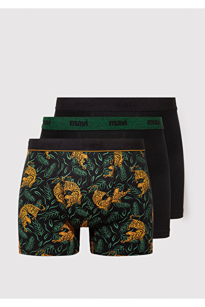 Mavi Σετ 3 τεμαχίων εμπριμέ μαύρα μποξεράκια 0912347-900