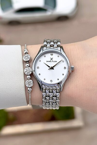 Daniel Klein Silver Renk 24 Ay Garantili 30 mm Hediye Paketli Kadın Kol Saati
