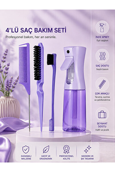 EliraToka SAÇ SPREYİ ŞİŞESİ TARAKLI SET SAÇ ŞEKİLLENDİRİCİ SPREY SETİ