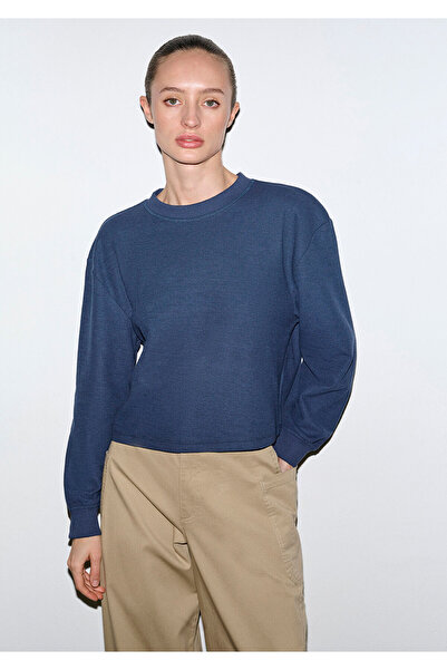 Mavi Marineblaues Sweatshirt mit Rundhalsausschnitt 1S10508-70487