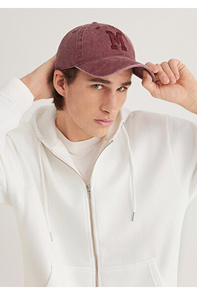 Mavi M Logo Detaillierter Burgunderroter Hut 0911156-34965