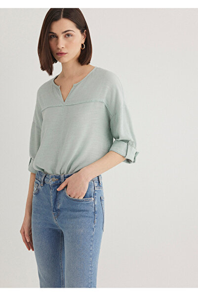Mavi V-Neck Green Blouse 121357 -70808