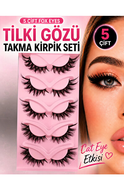 alaraycosmetics Fox Eyés Rus Volumlü Hacimli Takma Ipek Kirpikler 5 Çift -ala...