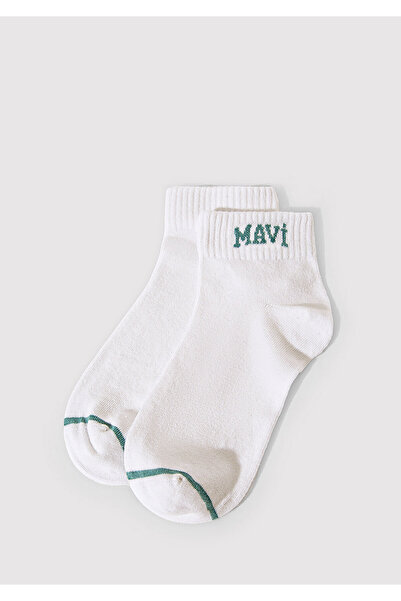 Mavi Logo Detailed Ecru Booties Socks 1912785-20843