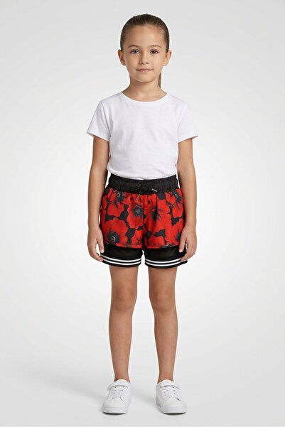 Fun & Fun Kid Girls Floral Print Draw String Shorts, Multicolor