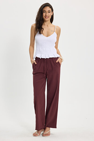 Tudors Γυναικείο παντελόνι Relax Fit Άνετη εφαρμογή 100% βαμβακερό με κορδόνι...