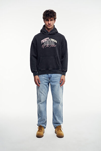 2512 Clothing Washable Graphic Printed Hooded Sweatshirt