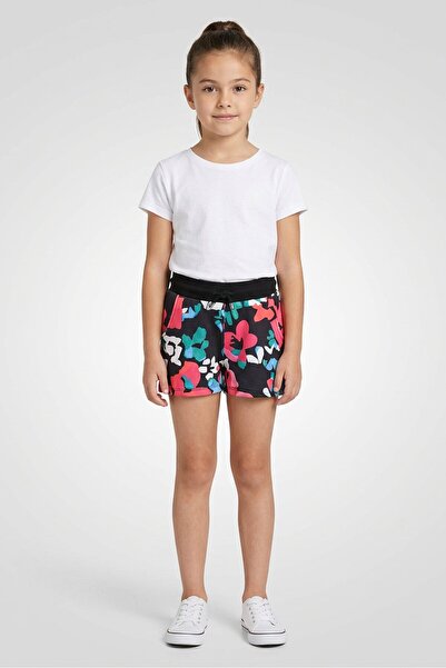 Gaelle Paris Kids Girl Floral Print Basic Shorts, Multicolor