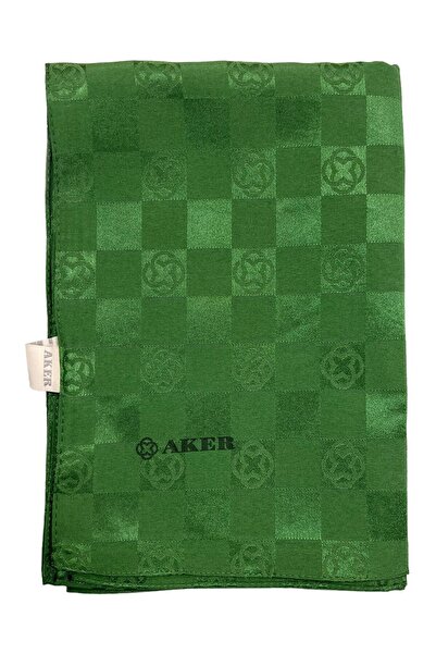 Aker Monogram Checkerboard Shawl - Green 951