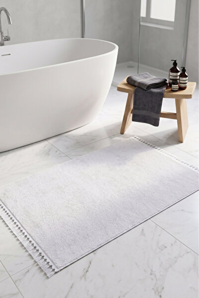 Homz Puffy Banyo Paspası Peluş Dokuma Paspas Yumuşak Antrasit Su Emici Banyo ...