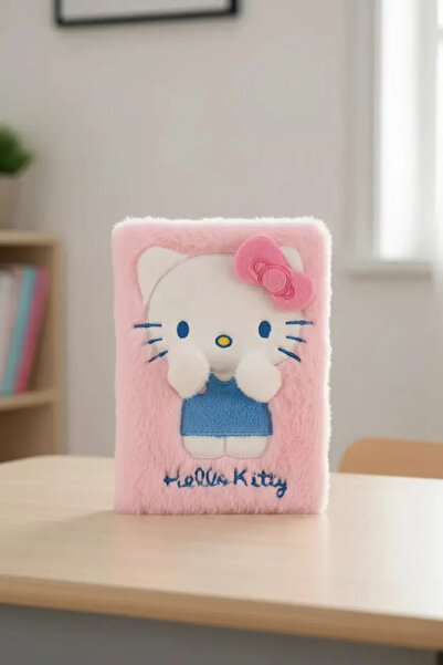 SANRIO Lisanslı Hello Kitty A5 Not Defteri 3D Peluş Kapak 22.2 Cm