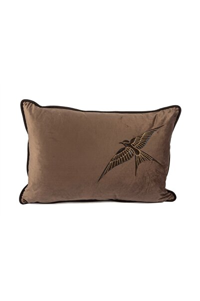 Mikasa Moor Isla Brown Velvet Single Bird 40x60 Μαξιλάρι Διακοσμητικό