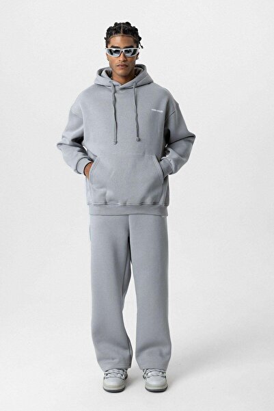VAMOSCLO Young Atelier Printed Oversize Tracksuit Suit Gray